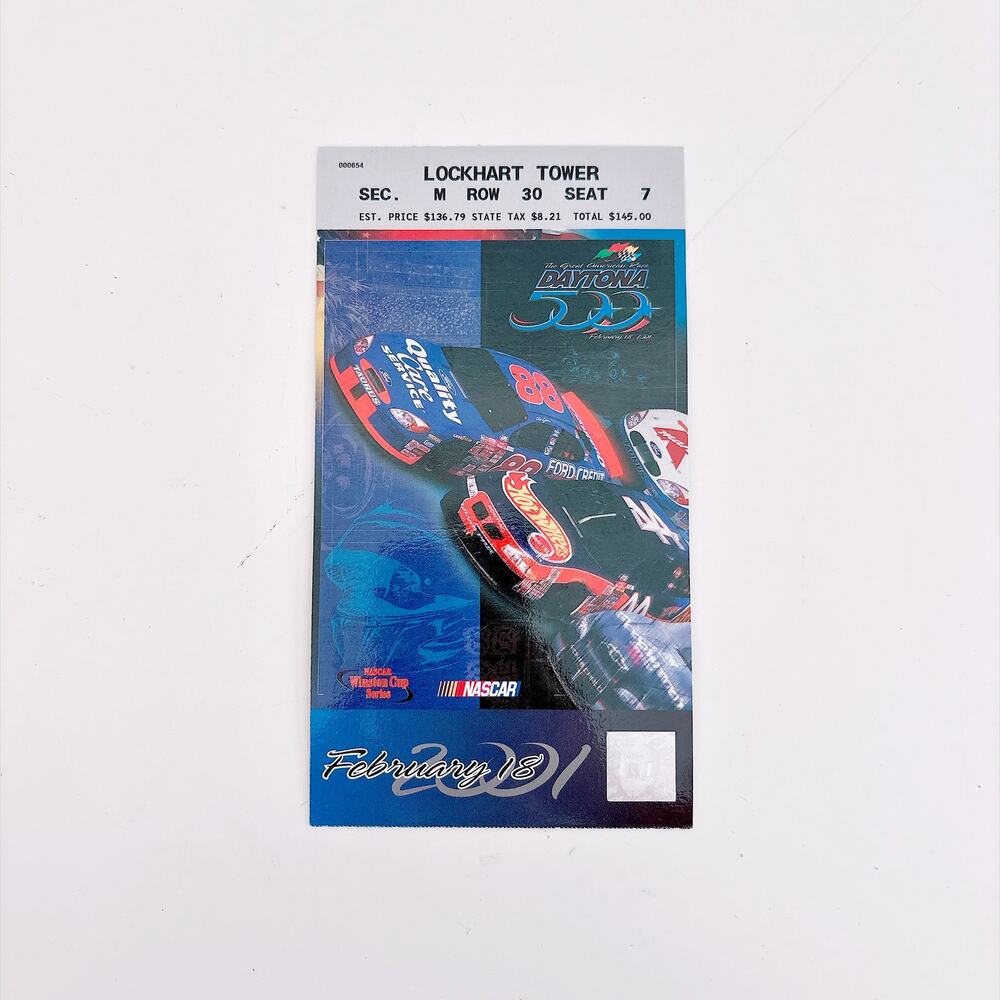 Vintage February, 18 2001 Nascar Daytona 500 Ticket Stub
